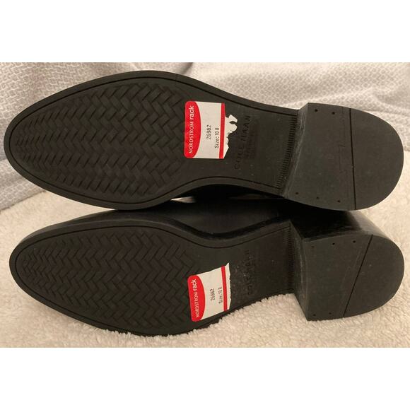 Cole Haan Taylor Waterproof Back Zip Leather Boots Sz 10B Black NWT - Picture 6 of 7